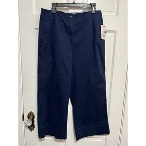 NEW Womens Navy Blue Crown And Ivy Pants‎ Size 12